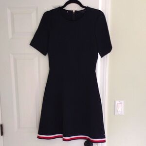 Tommy Hilfiger Navy Dress with Red and White Accents